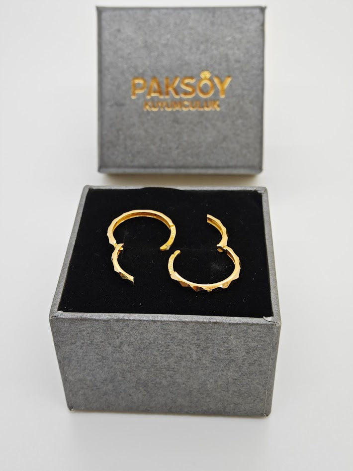 Halka Küpe 22 Ayar Altın Küpe K000533