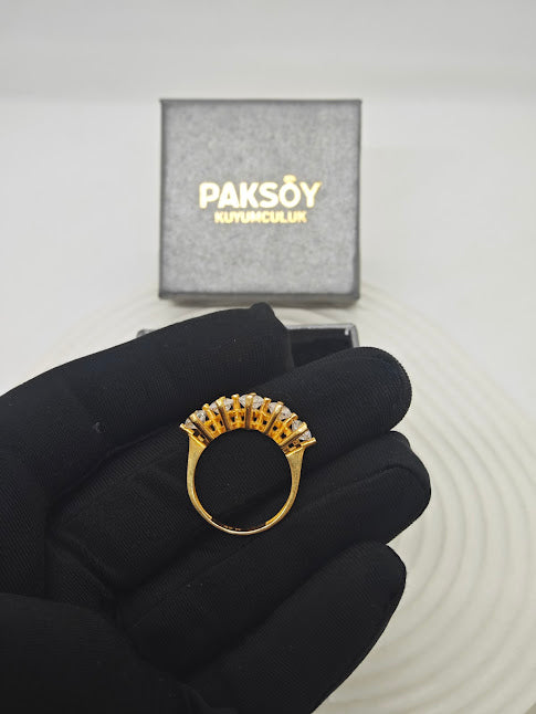 Beş Taş Yüzük 22 Ayar Altın Taşlı Yüzük T000097