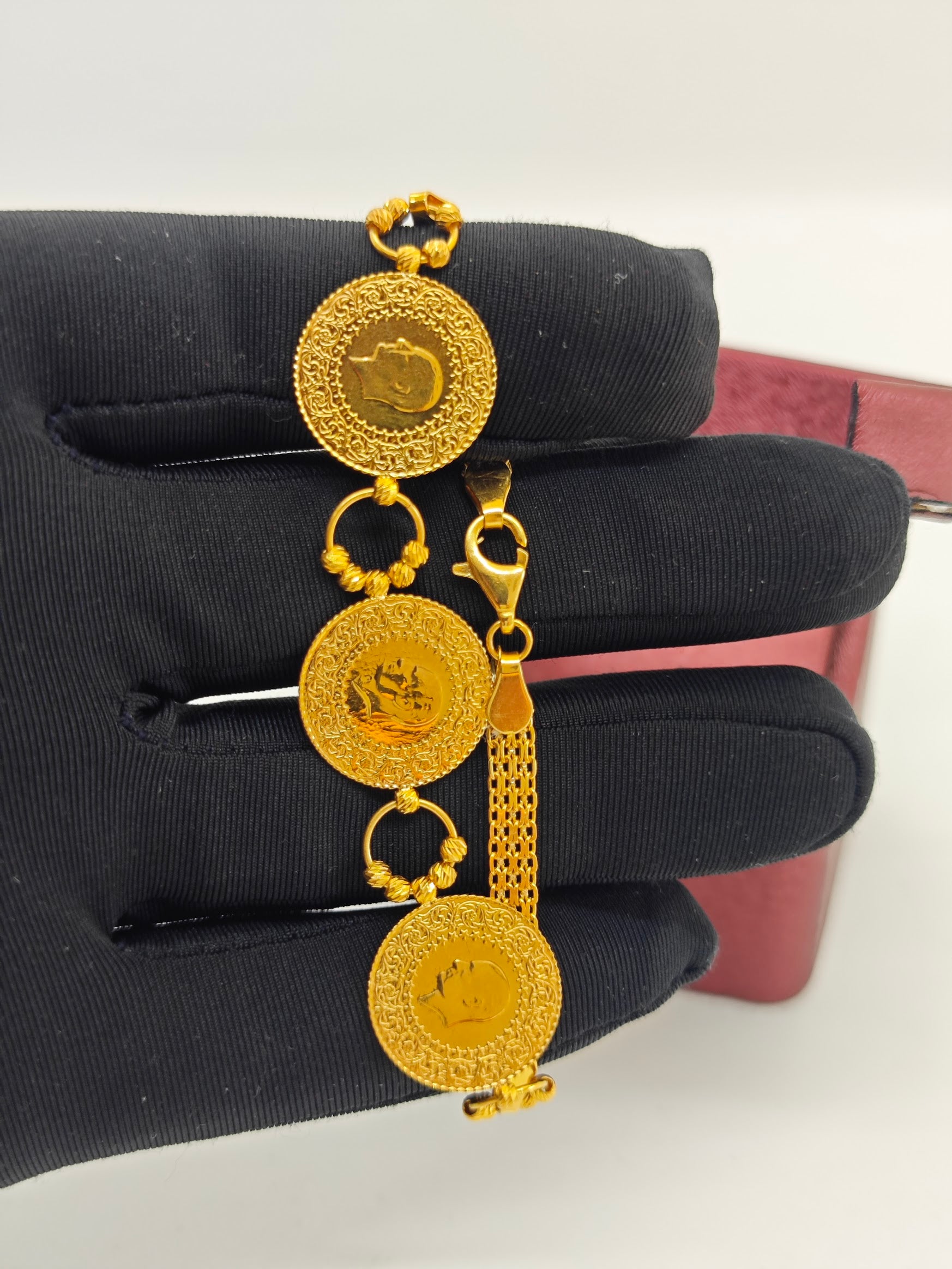 3 Çeyrekli 22 Ayar Altın Bileklik