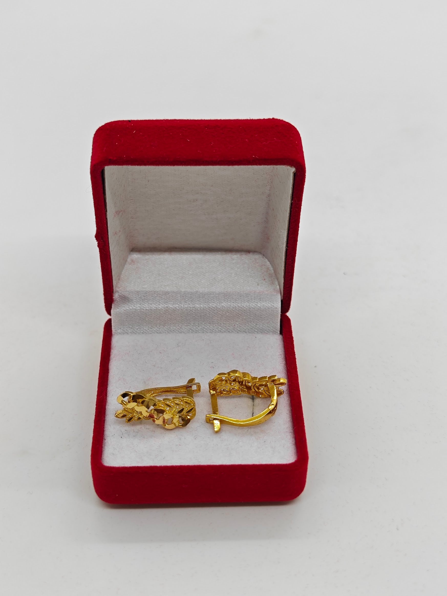 Buğday Desenli 22 Ayar J Küpe