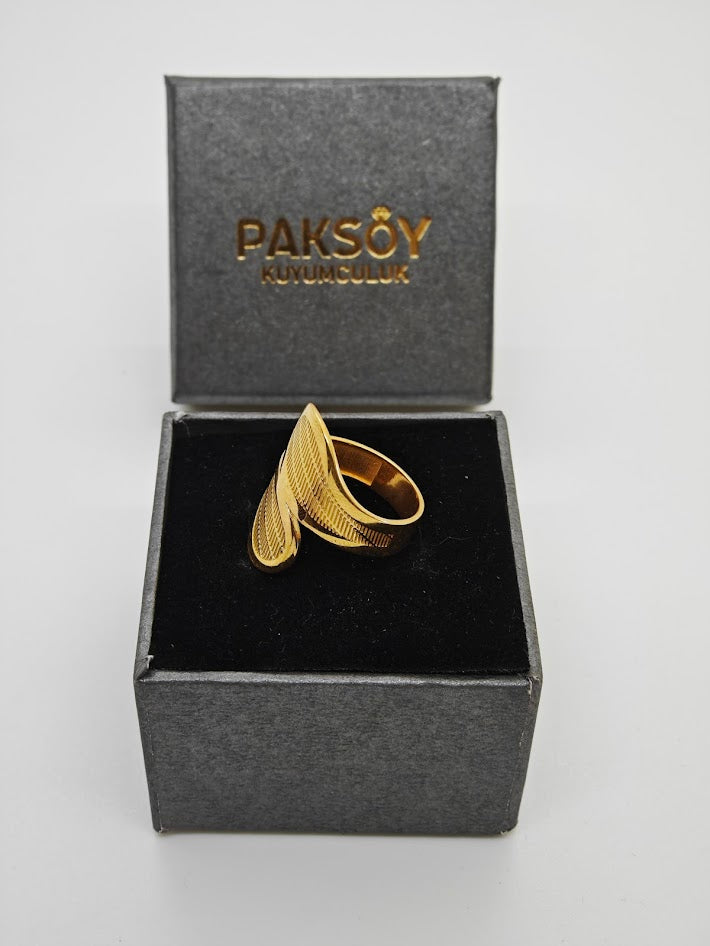 Modern Ve Şık Yüzük 22 Ayar Altın Yüzük Y000573