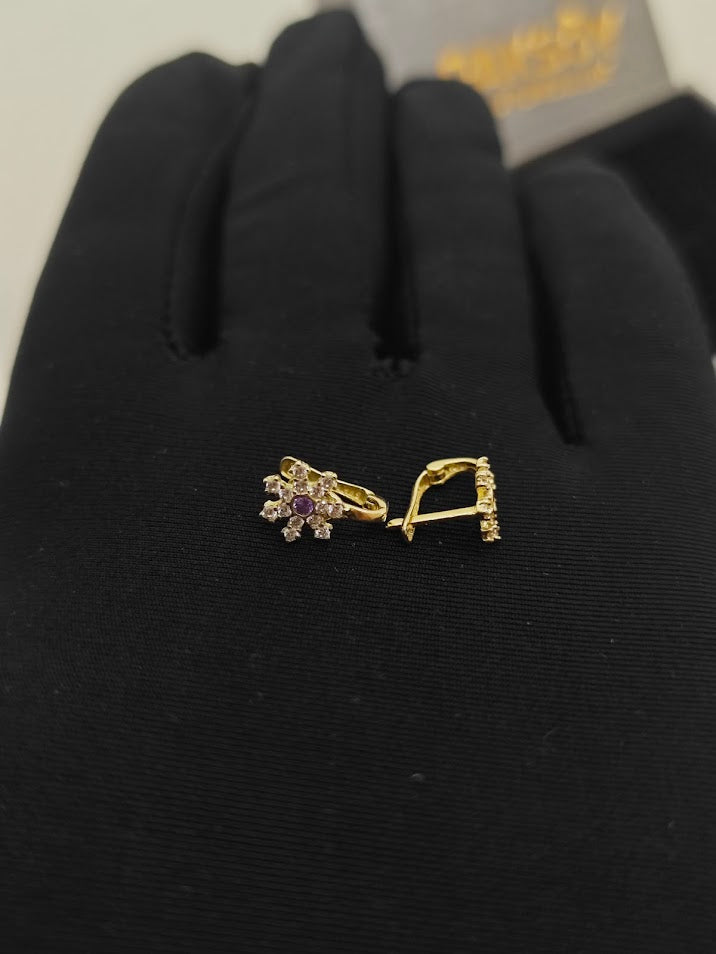 Kar Tanesi Şeklinde Çocuk Küpesi