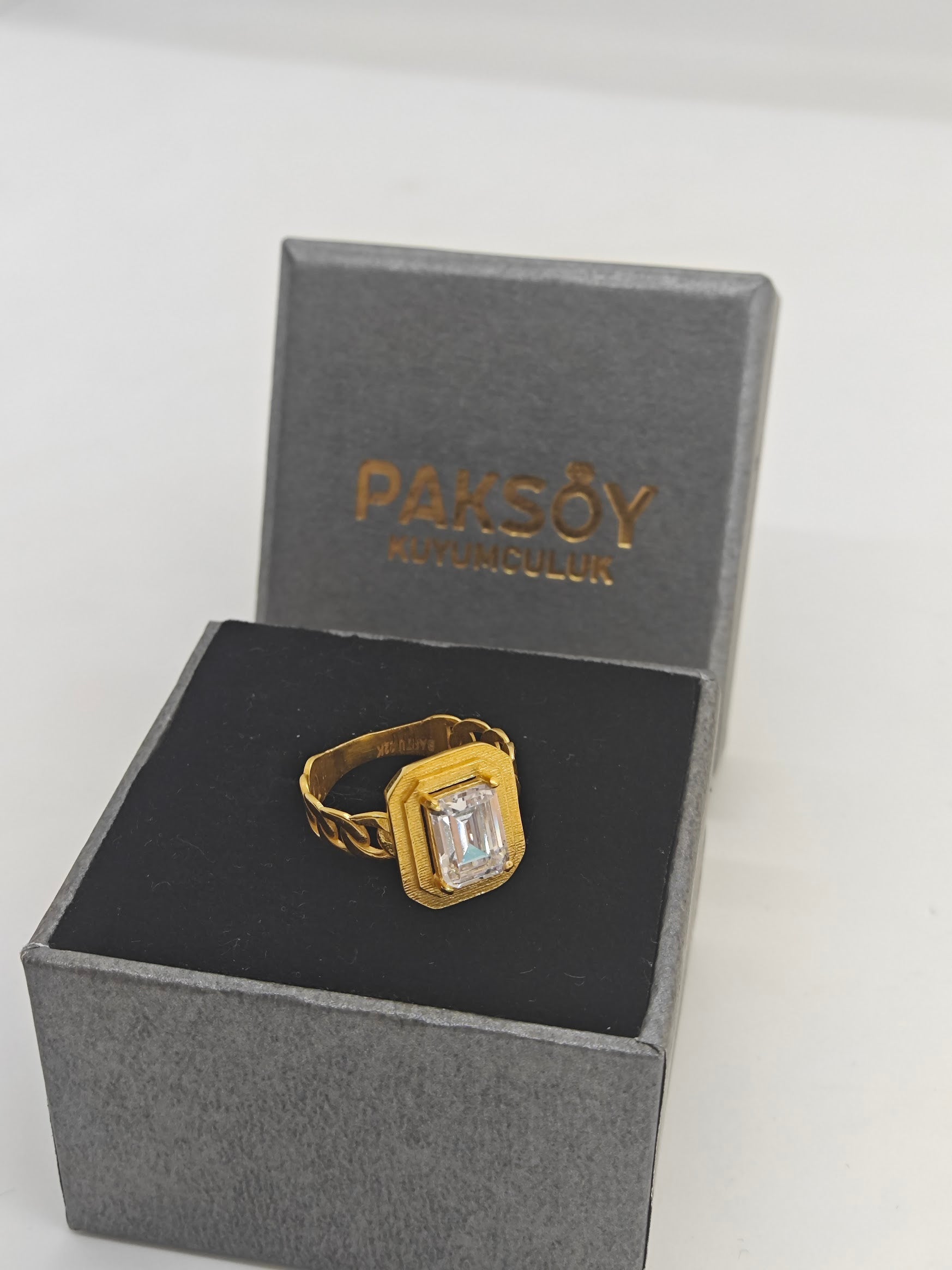 Altın Baget Yüzük 22 Ayar