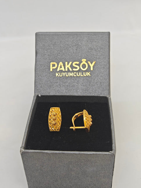 Dorika Toplu 22 Ayar Altın Küpe K000333