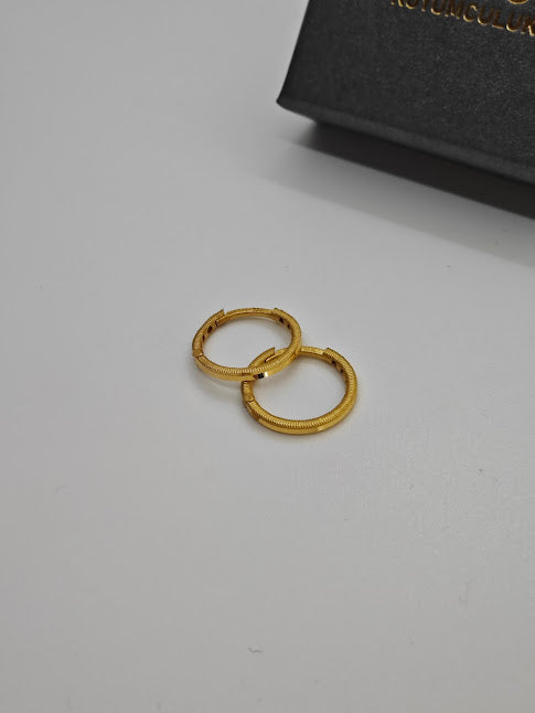 Ajda Desenli 22 Ayar Altın Küpe K000485