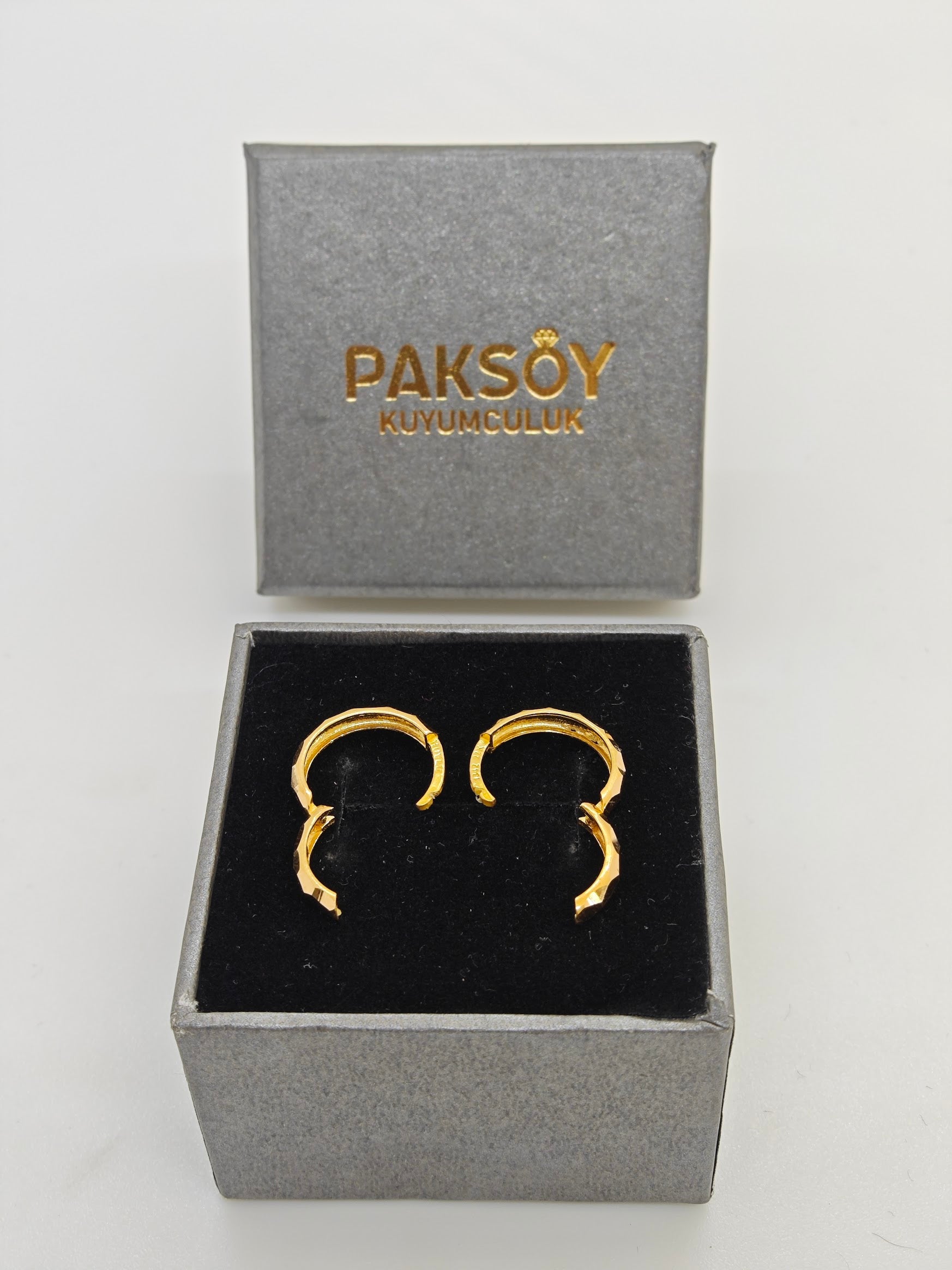 Dekoratif Modern Küpe 22 Ayar Altın Küpe K000556