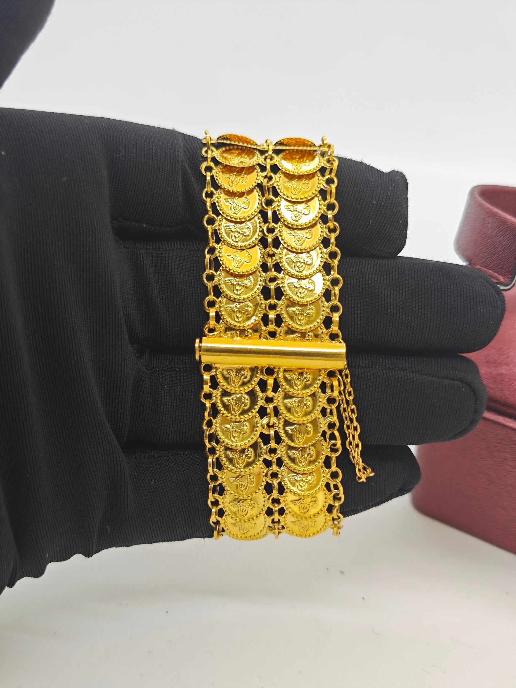 Tuğralı Zarif Ve Şık 22 Ayar Altın Bilezik