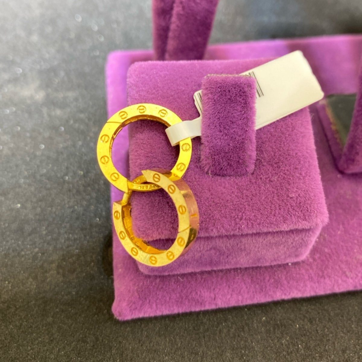 22 Ayar Altın Halka Küpe Zahit Geyik Modern Tasarım 3.76gr Kadın - K00928