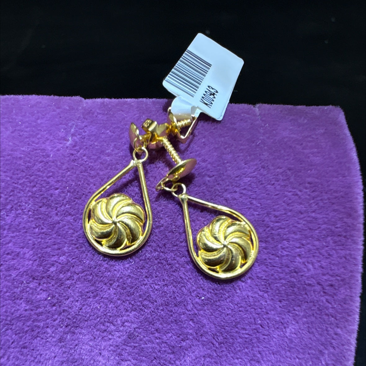 22 Ayar Altın Küpe Zahit Geyik Modern Tasarım 1.16gr Kadın - K00943