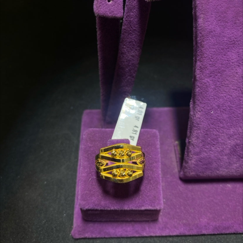 22 Ayar Altın Yüzük Dorika El İşi 4.01gr 17 Beden Hediye - Y01005