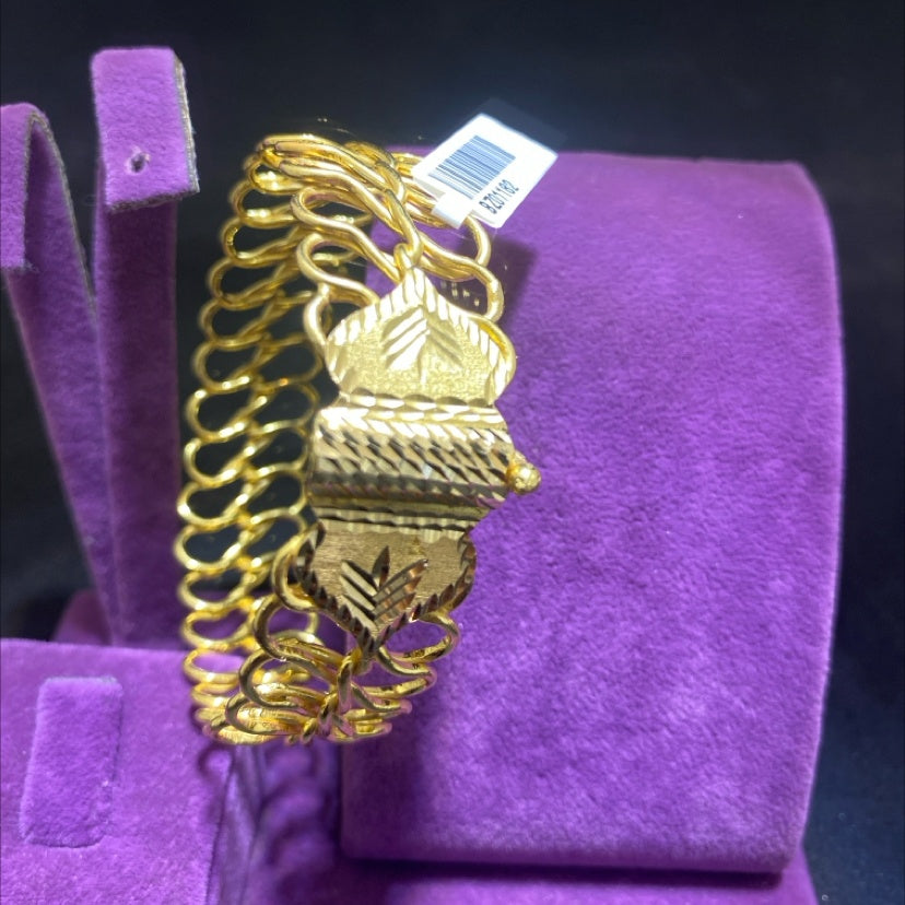 22 Ayar Altın Bilezik Maraş Burması El İşi 46.99gr Kadın - BZ01182