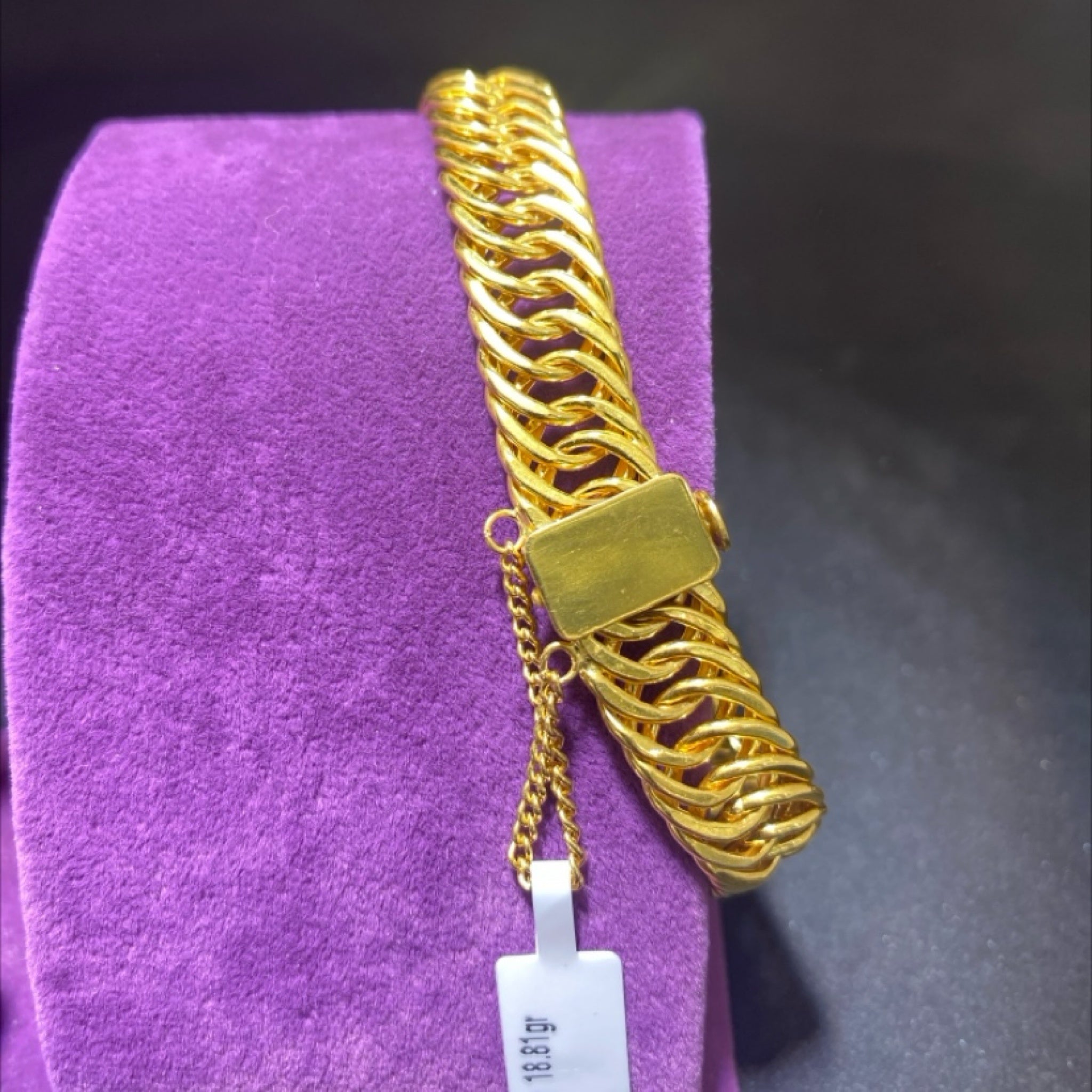 22 Ayar Altın Bileklik Kartiyer Modern Tasarım 17.34gr Kadın - B01011