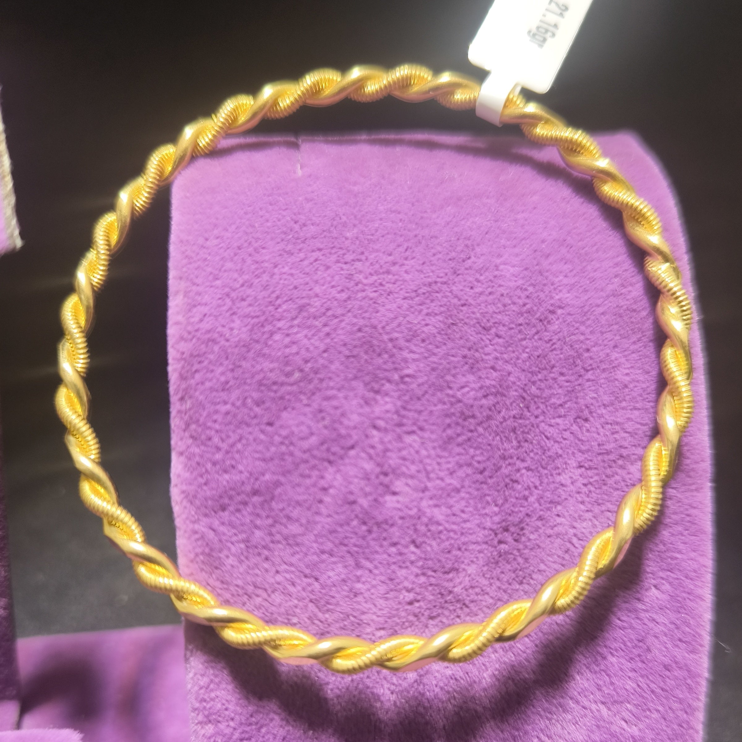 22 Ayar Altın Bilezik Kıvırcık Modern Tasarım 21.16gr Kadın - BZ01185