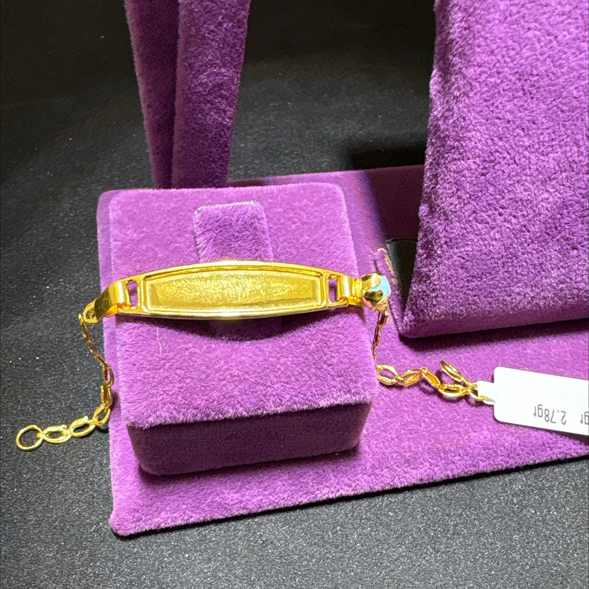 22 Ayar Altın Çocuk Künye Tuğralı El İşi 2.03gr Hediye - F00014