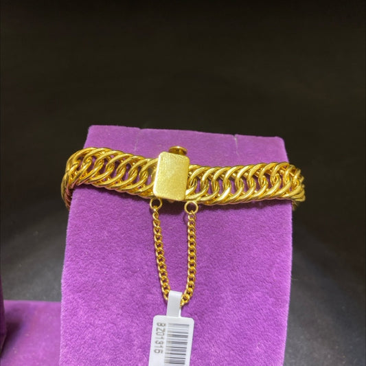 22 Ayar Altın Bilezik Kartiyer Model 15.57gr Paksoy Kuyumculuk Hediye Düğün Nişan - BZ01315 - alternatif görsel