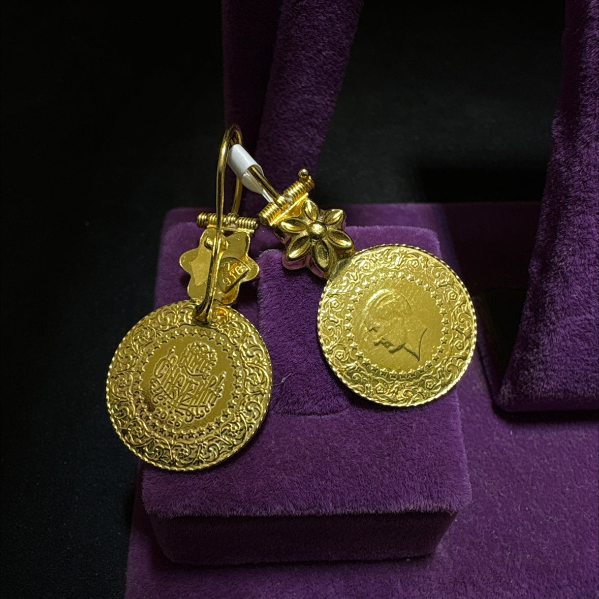 22 Ayar Altın Küpe Çeyrek Modern Tasarım 5.86gr Kadın - K00957