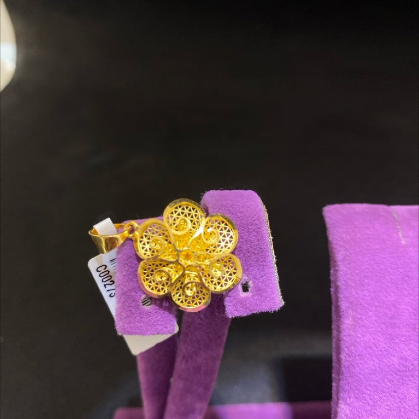 22 Ayar Altın Kolye Ucu Gül Özel Tasarım 2.41gr Hediye - C00273