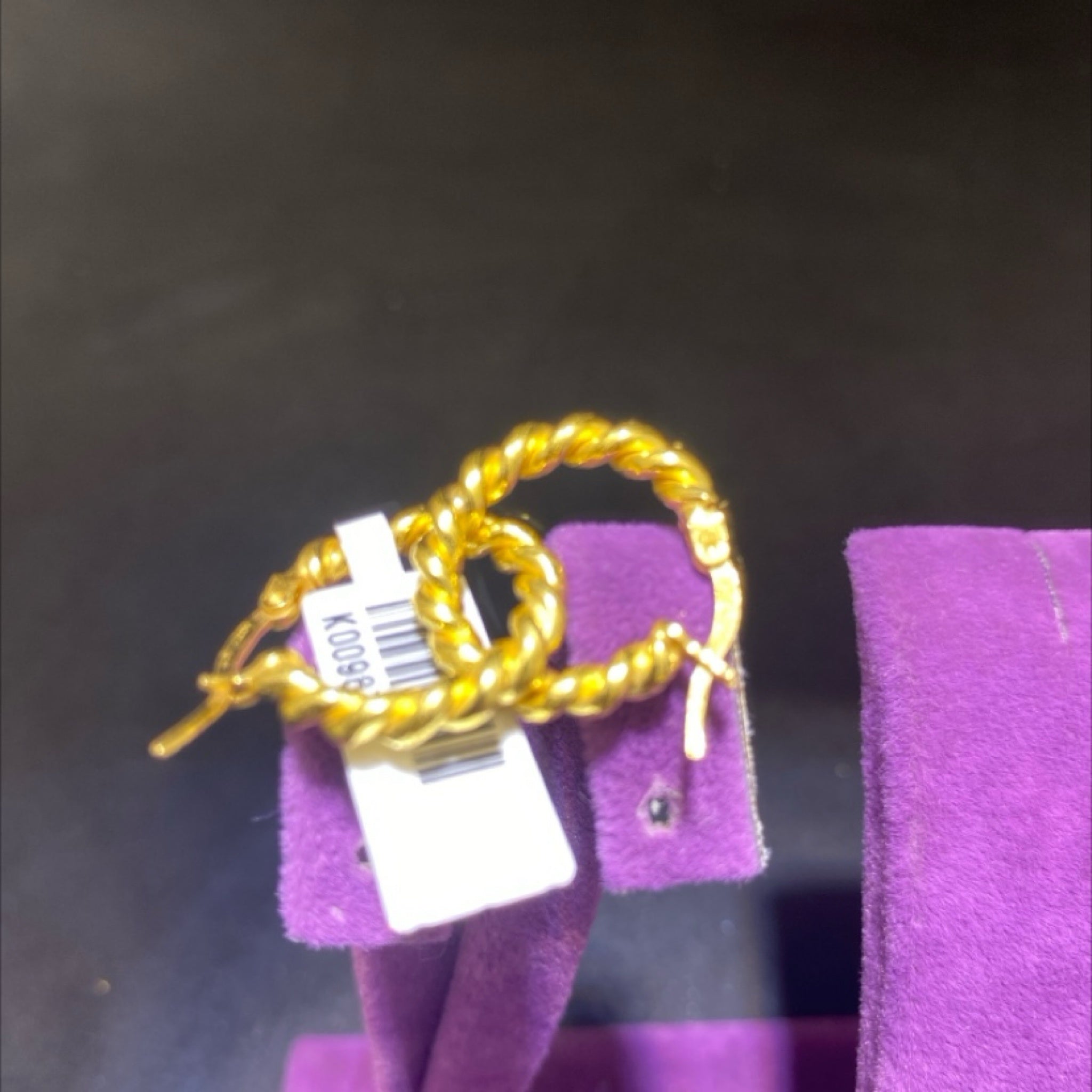 22 Ayar Altın Küpe Kıvırcık Modern Tasarım 2.95gr Kadın - K00987