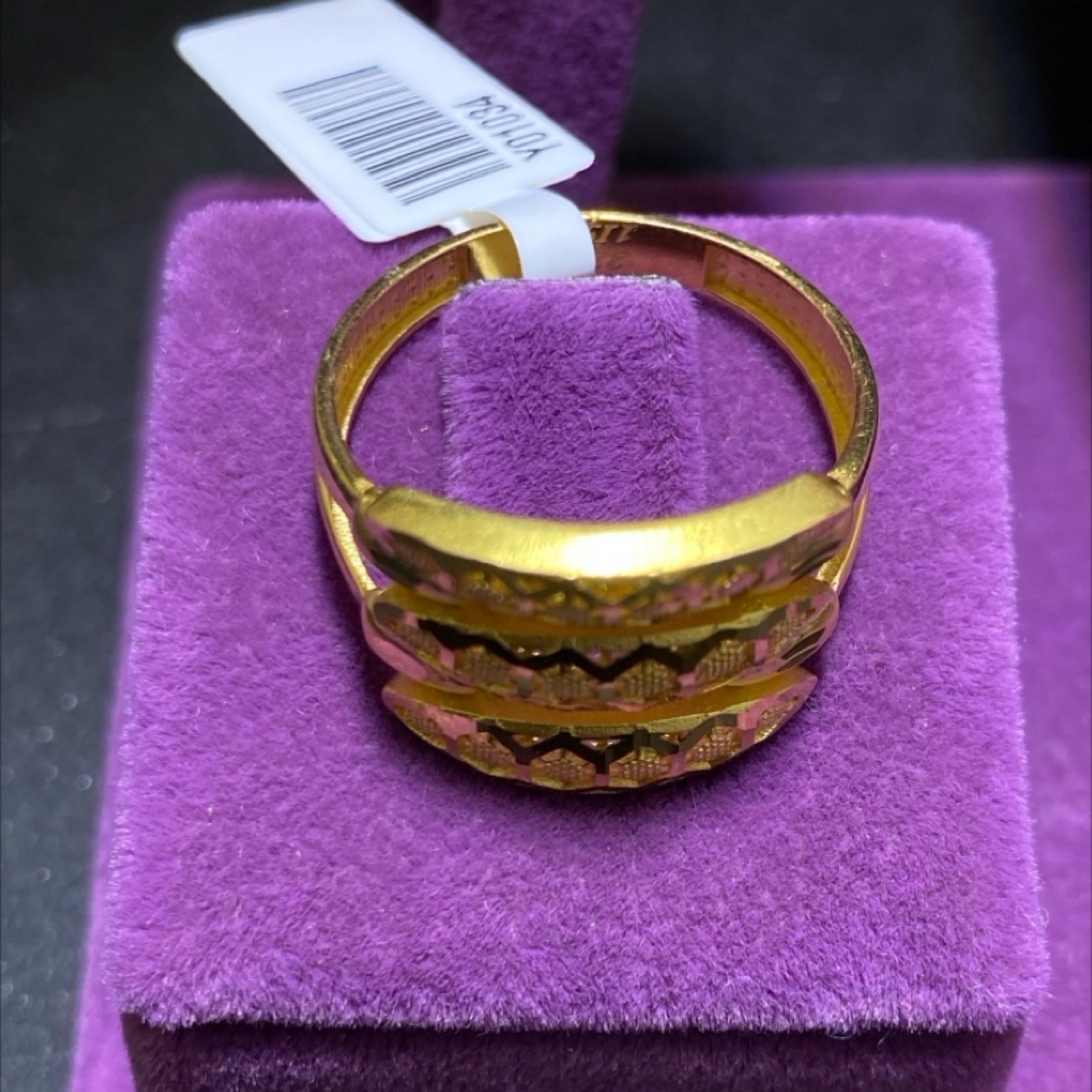 22 Ayar Altın Yüzük Kaburga Modern Tasarım 4.70gr 19 Numara Kadın - Y01031