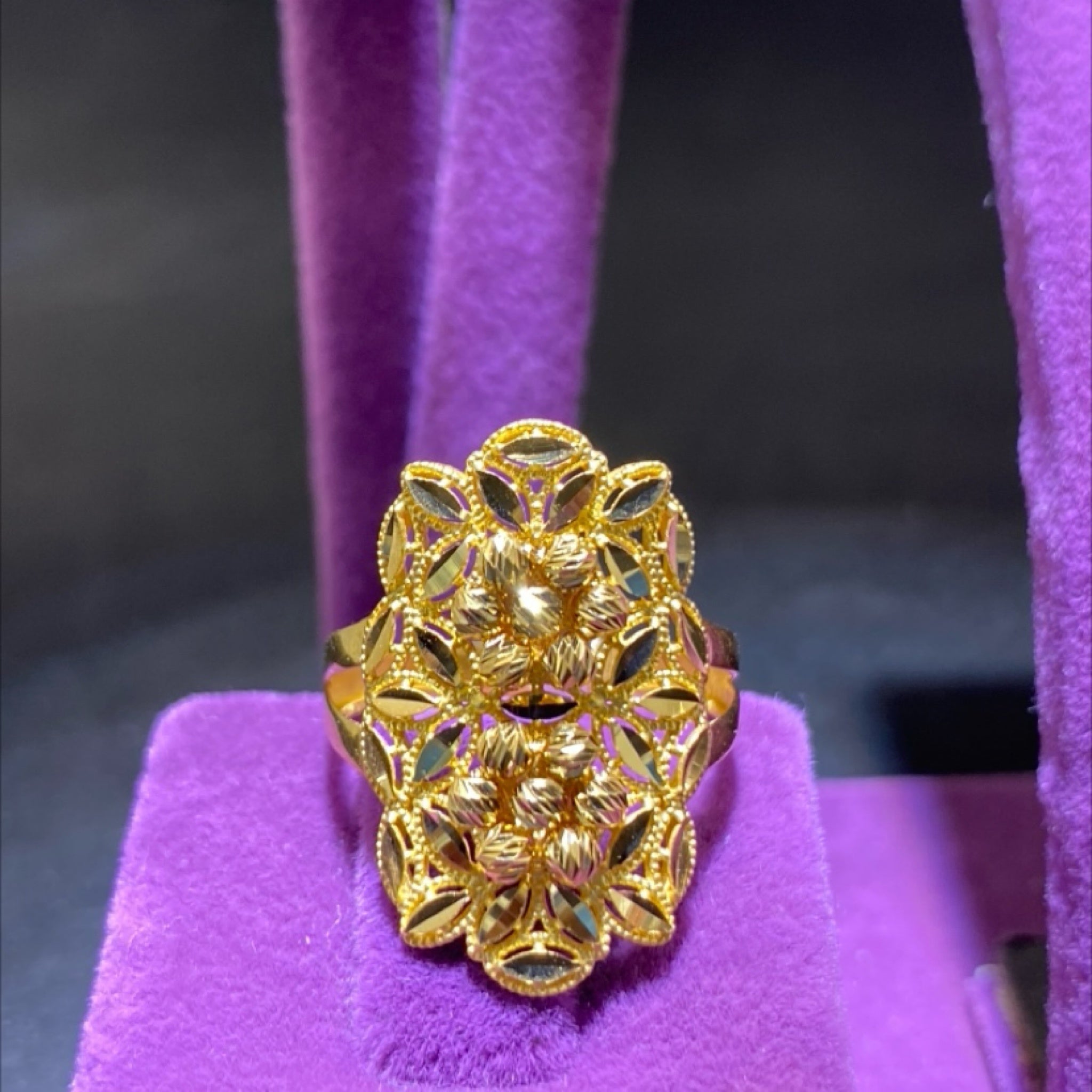 22 Ayar Altın Yüzük Başak Özel Tasarım 4.40gr 18 Numara Kadın - Y01035