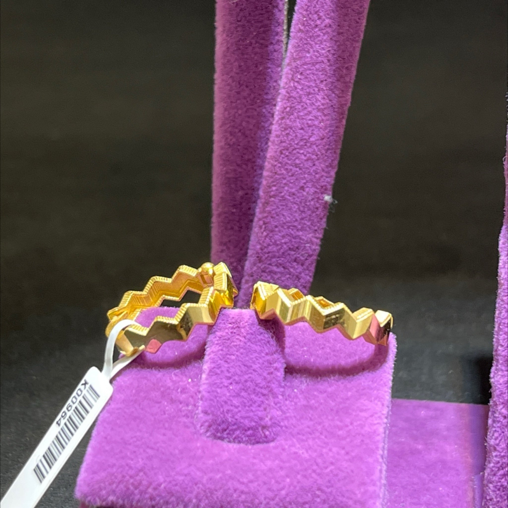 22 Ayar Altın Küpe Halkalı Zikzak 3.55gr Kadın - K00964