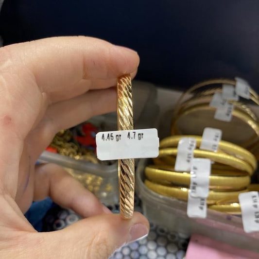 22 Ayar Altın Bilezik Paksoy Modern Tasarım 4.45gr Hediye - BZ00762_V1