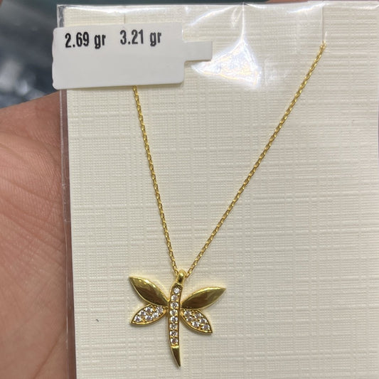 22 Ayar Altın Kolye Kelebek Özel Tasarım 2.69gr Hediye - KL000017