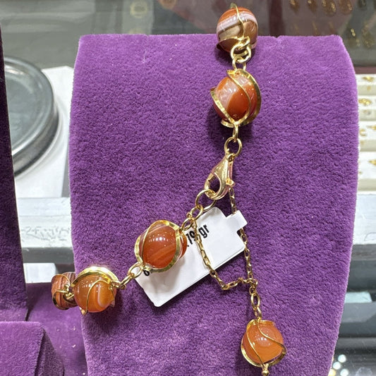 22 Ayar Altın Bileklik Firuze Özel Tasarım 8.79gr Kadın - B00885