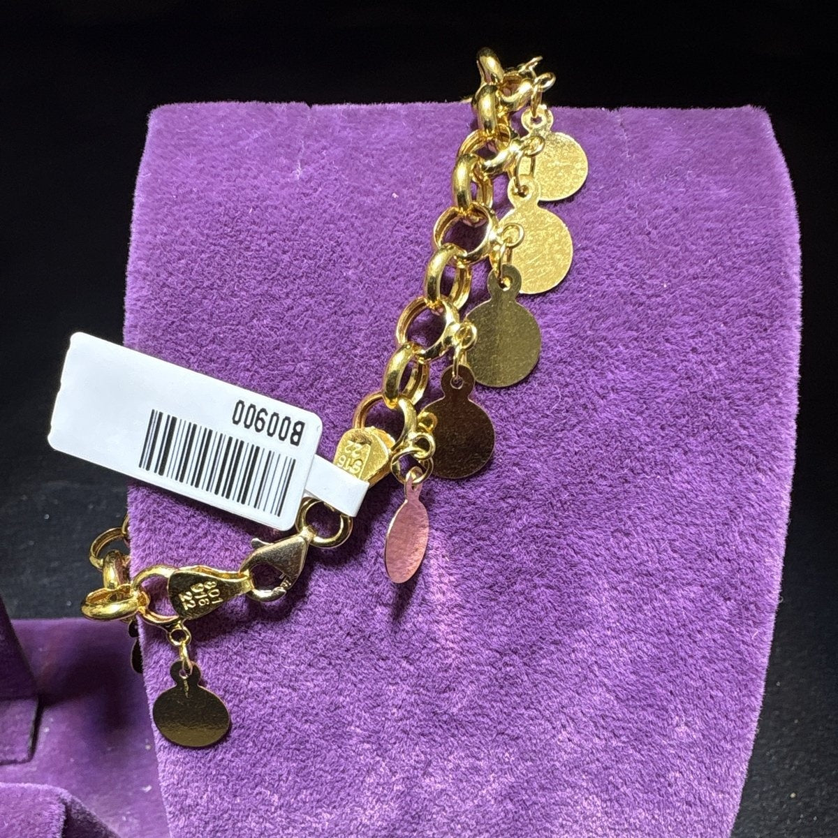 22 Ayar Altın Bileklik Modern Lüks Tasarım 6.10gr Kadın - B00900