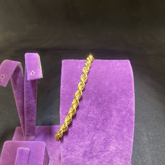 22 Ayar Altın Bileklik Halat Tasarım 5.86gr 19 CM Kadın - B00901