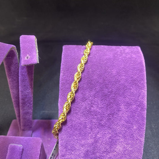 22 Ayar Altın Halat Bileklik Saygılı Modern Tasarım 4.66gr 19 CM Kadın - B00902