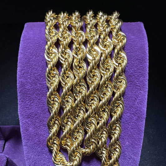 22 Ayar Altın Halat Zincir Özel Tasarım 27.60gr 65 CM - H00189