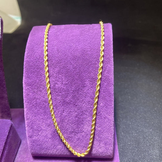 22 Ayar Altın Halat Zincir Modern Tasarım 3.98gr 55 CM - H00186