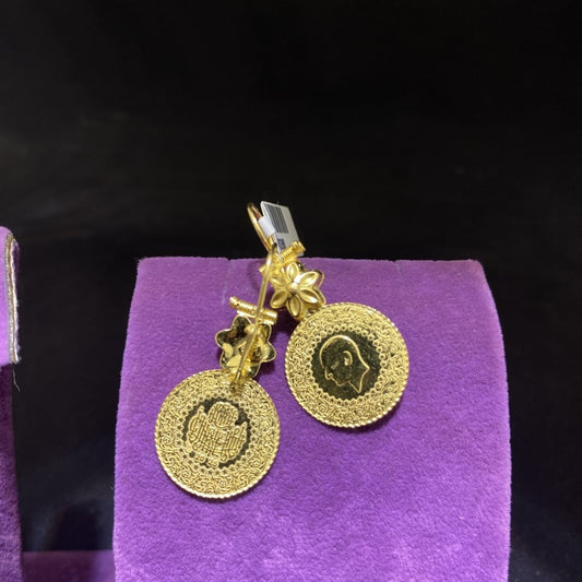 22 Ayar Altın Küpe Zahit Geyik Özel Tasarım 5.88gr Kadın - K00880