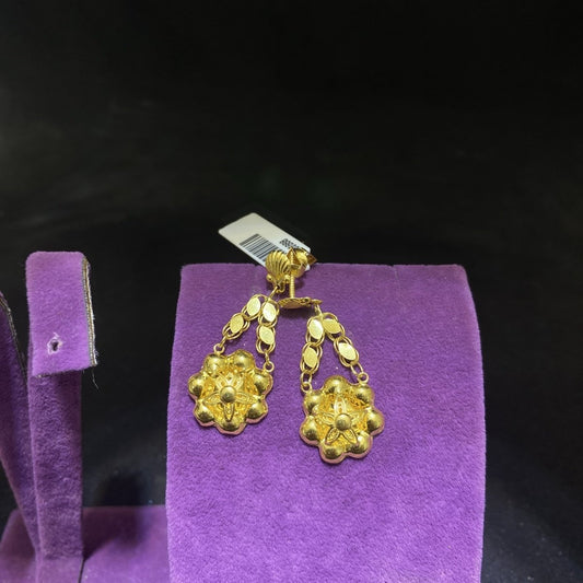 22 Ayar Altın Küpe Zahit Geyik Modern Tasarım 3.62gr Kadın - K00888