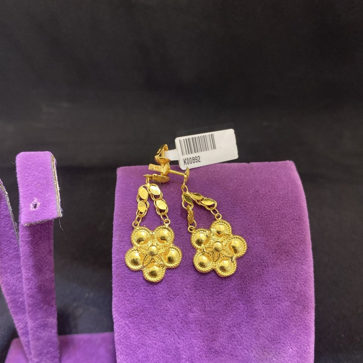 22 Ayar Altın Küpe Zahit Geyik Modern Tasarım 3.75gr Kadın - K00892