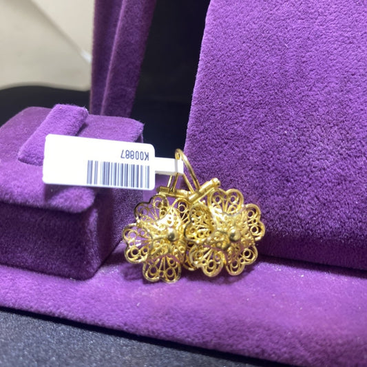 22 Ayar Altın Küpe Zahit Geyik Özel Tasarım 4.94gr Kadın - K00887