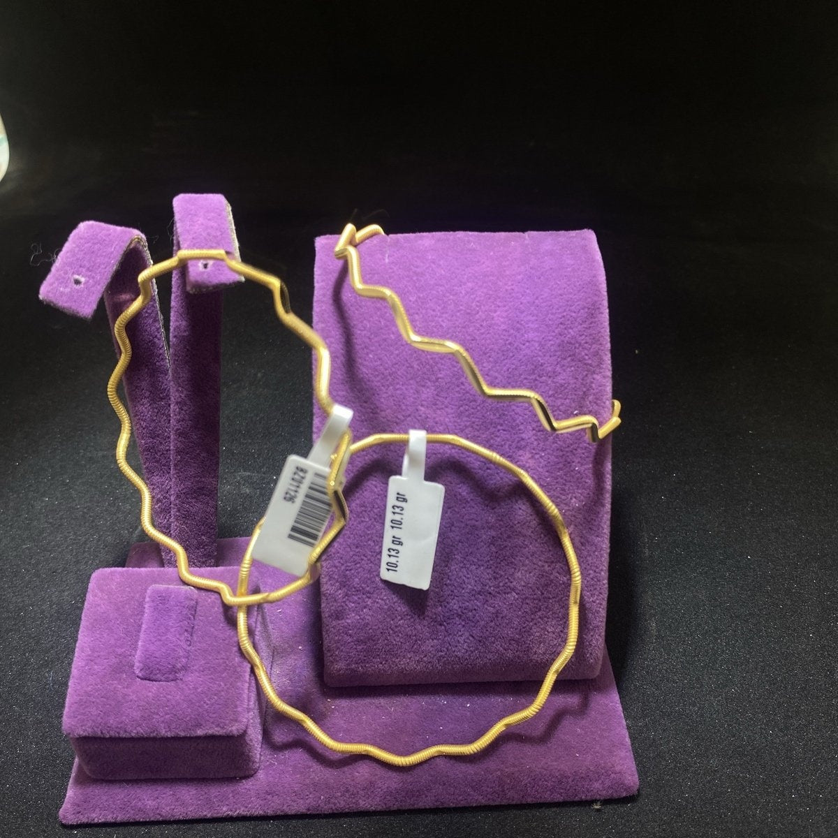 22 Ayar Altın Bilezik Zigzag Ajda Modern Tasarım 10.13gr Kadın - BZ01123