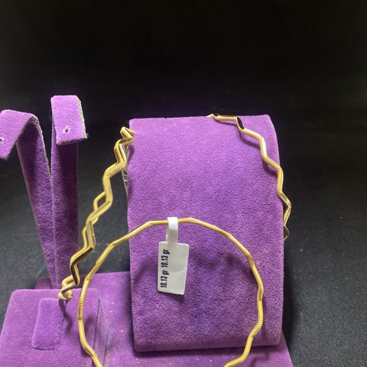 22 Ayar Altın Bilezik Zigzag Ajda Modern Tasarım 10.06gr Kadın - BZ01124