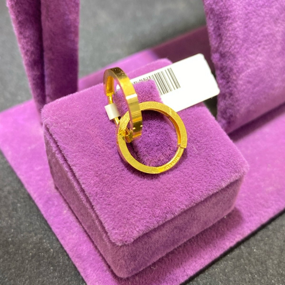 22 Ayar Altın Halka Küpe Modern Tasarım 2.05gr Kadın - K00897