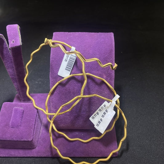 22 Ayar Altın Bilezik Zigzag Modern Tasarım 10.13gr Kadın - BZ01126