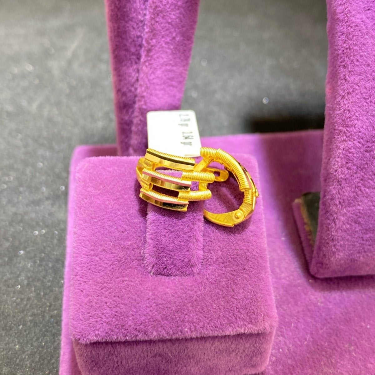 22 Ayar Altın Kaburga Küpe Modern Tasarım 2.79gr Kadın - K00915