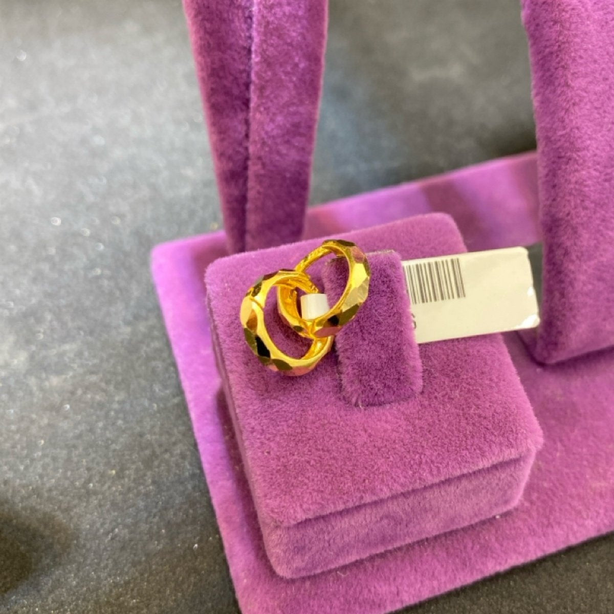 22 Ayar Altın Halka Küpe Modern Tasarım 1.90gr Kadın - K00906