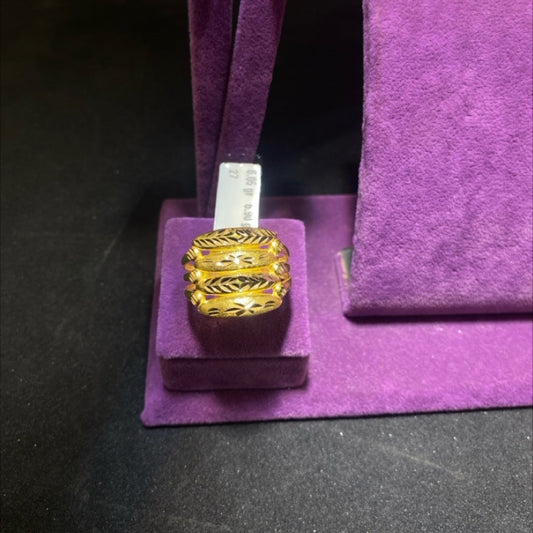 22 Ayar Altın Yüzük Kaburga Özel Tasarım 6.05gr 27 Numara - Y00952