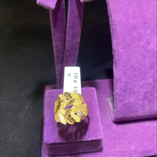 22 Ayar Altın Yüzük Başak Serisi 2.87gr 16 Numara Kadın - Y00963