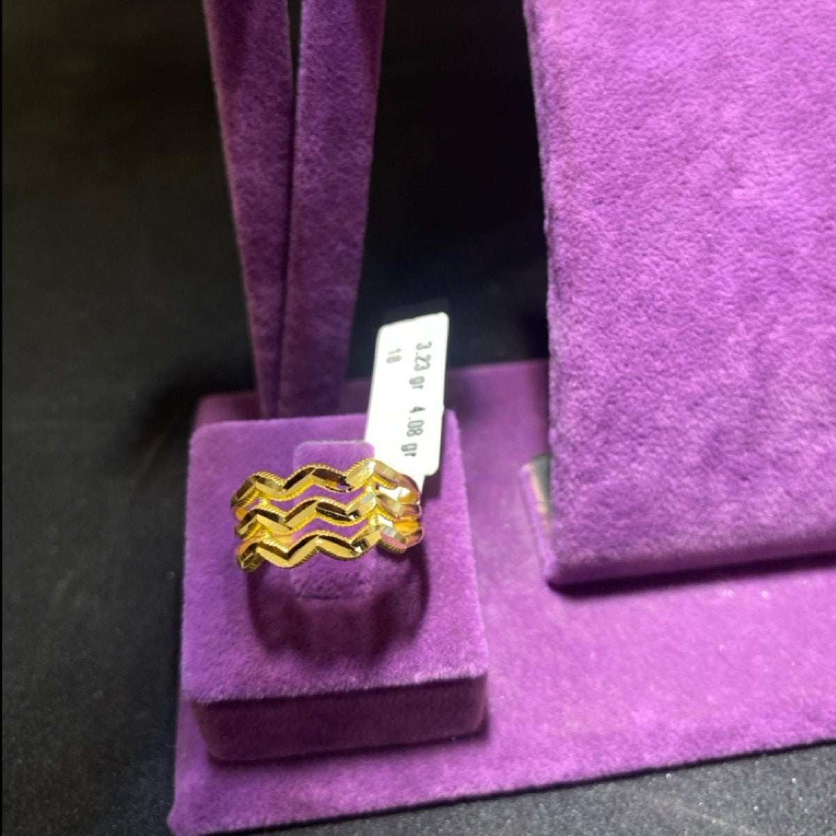 22 Ayar Altın Yüzük Ajda Özel Tasarım 3.23gr 18 Numara Kadın - Y00966