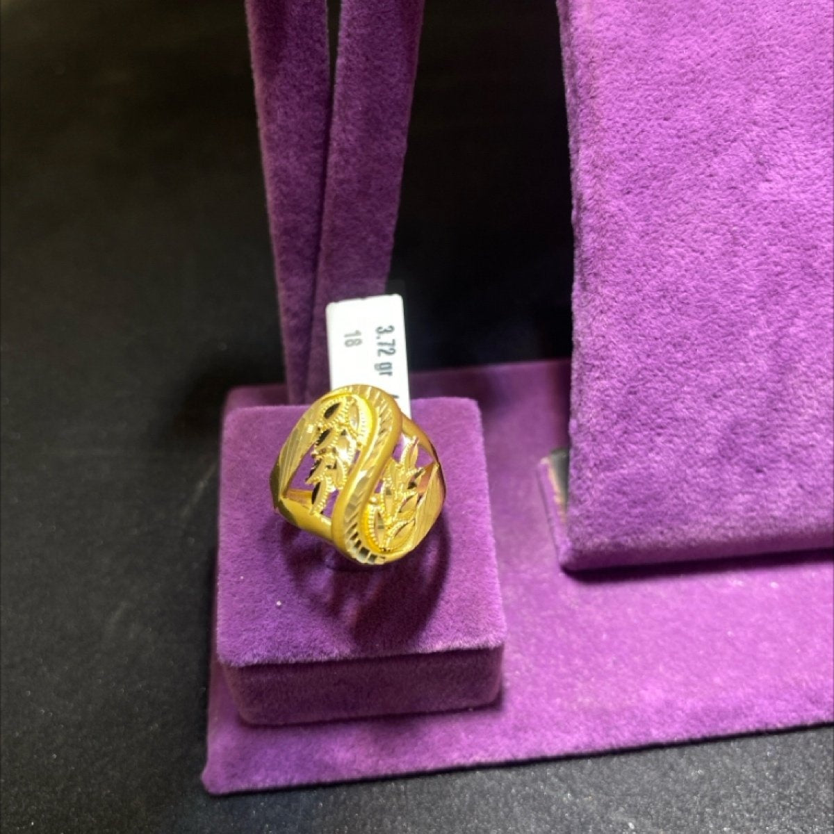 22 Ayar Altın Yüzük Başak Serisi Özel Tasarım 3.72gr 18 Numara Kadın - Y00964