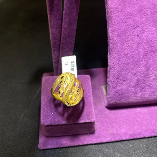 22 Ayar Altın Yüzük Başak Serisi Özel Tasarım 3.72gr 18 Numara Kadın - Y00964