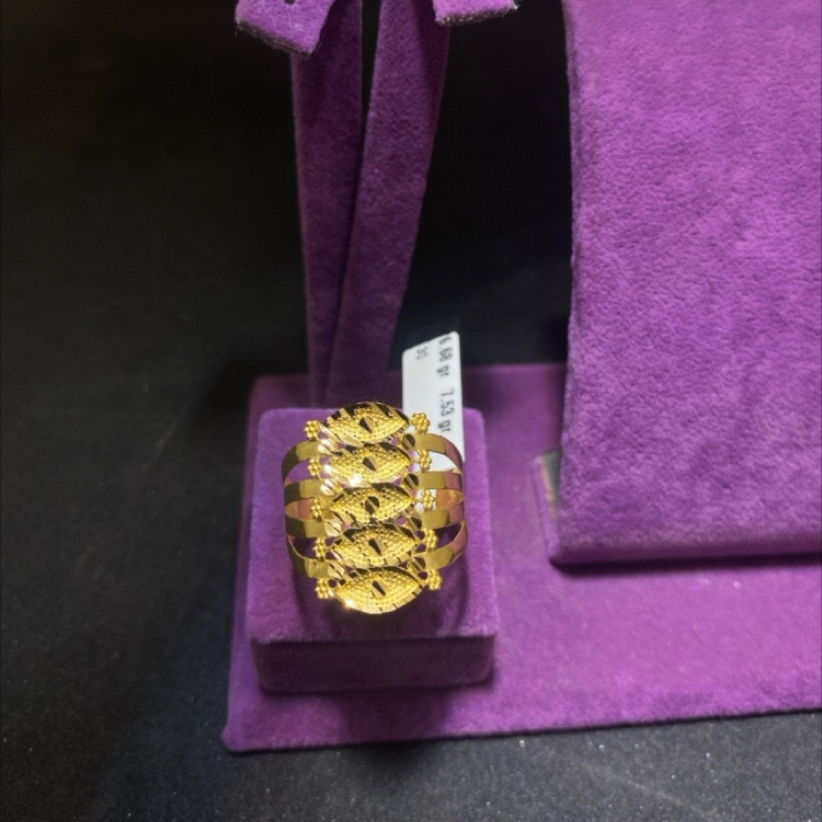 22 Ayar Altın Yüzük Kaburga Modern Tasarım 6.68gr 30 Numara - Y00985