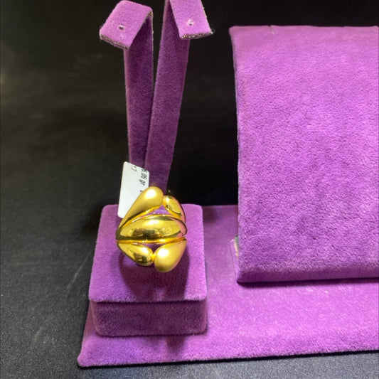 22 Ayar Altın Yüzük Modern Tasarım 6.05gr 17 Numara Kadın - Y00999